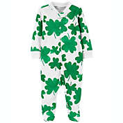 carter&#39;s&reg; St. Patrick&#39;s Day Zip-Up Sleep &amp; Play in Green