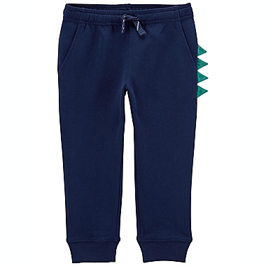carter&#39;s&reg; Dinosaur French Terry Jogger Pant with Spikes in Navy. View a larger version of this product image.