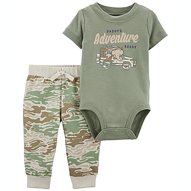 carter&#39;s&reg; Size 18M 2-Piece Camo Adventure Bodysuit and Pant Set. View a larger version of this product image.