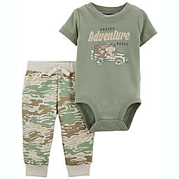 carter's® Newborn 2-Piece Camo Adventure Bodysuit and Pant Set
