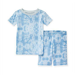 Burt's Bees Baby® 2-Piece Groovy Tie Dye T-Shirt and Short Pajama Set in Rain
