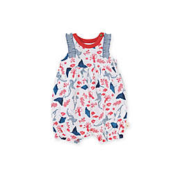 Burt's Bees Baby® Size 6-9M Majestic Sea Creatures Bubble Romper in Red/Blue