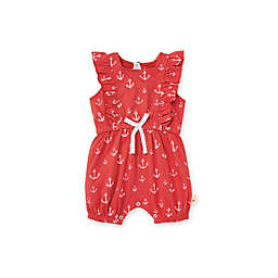 Burt's Bees Baby® Newborn Anchors Aweigh Organic Cotton Bubble Romper in Red