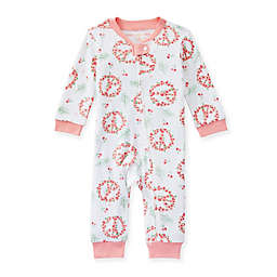 Burt's Bees Baby® Size 3-6M Peace and Peonies Footless Sleep & Play in Peach
