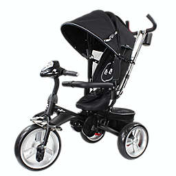 Evezo Maks Deluxe 4-in-1 Stroller Trike in Black