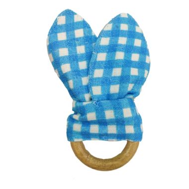 H for Happy&trade; Gingham Plaid Bunny Ears Napkin Rings in Tonal (Set of 4). View a larger version of this product image.