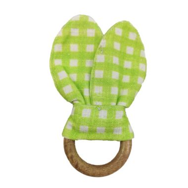 H for Happy&trade; Gingham Plaid Bunny Ears Napkin Rings in Tonal (Set of 4). View a larger version of this product image.