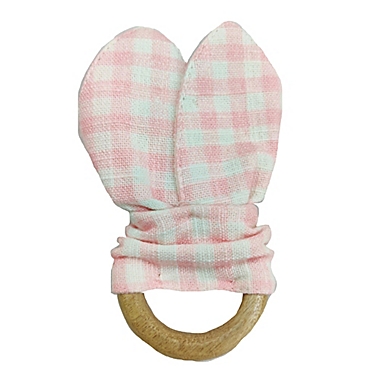 H for Happy&trade; Gingham Plaid Bunny Ears Napkin Rings in Tonal (Set of 4). View a larger version of this product image.