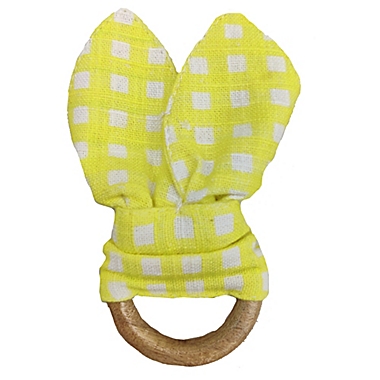 H for Happy&trade; Gingham Plaid Bunny Ears Napkin Rings in Tonal (Set of 4). View a larger version of this product image.