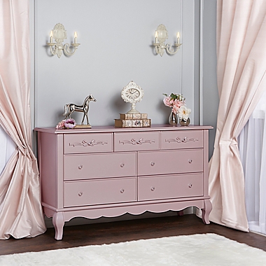 evolur&trade; Aurora 7-Drawer Double Dresser in Dusty Rose. View a larger version of this product image.