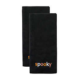 H for Happy™ Halloween "Spooky" 2-Piece Hand Towels in Black