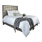 Leffler Home Sutton Queen Upholstered Panel Bed in Silver