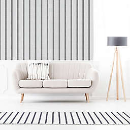 Superfresco Stripe Flat Wallpaper in White/Black
