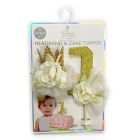 Alternate image 1 for Toby Fairy&trade; Size 12M 2-Piece Flower Crown and Cake Topper Set in Ivory