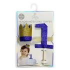 Alternate image 1 for Toby Fairy&trade; Size 12M 2-Piece Birthday Crown and Cake Topper Set in Blue