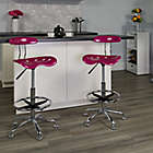 Alternate image 1 for Flash Furniture Drafting Stool with Tractor Seat in Pink