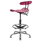 Alternate image 5 for Flash Furniture Drafting Stool with Tractor Seat in Pink