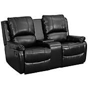 Flash Furniture Leather 2-Seat Home Theater Recliner