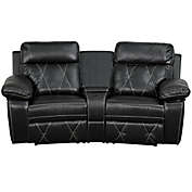 Flash Furniture 79-Inch Leather 2-Seat Reclining Theater Set