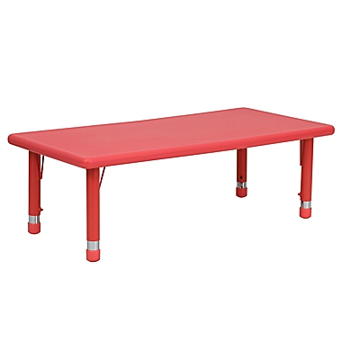 Flash Furniture Rectangular Activity Table in Red. View a larger version of this product image.