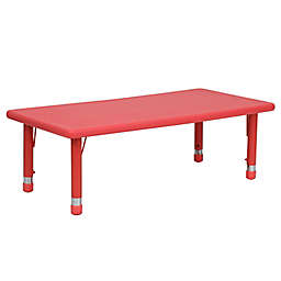 Flash Furniture Rectangular Activity Table in Red
