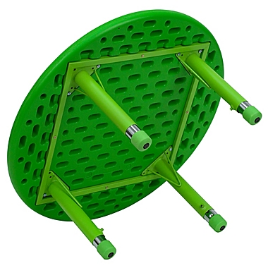 Flash Furniture 33-Inch Round Height Adjustable Activity Table in Green. View a larger version of this product image.