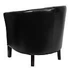 Alternate image 3 for Flash Furniture Barrel Shaped Faux Leather Guest Chair in Black