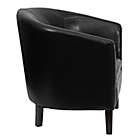 Alternate image 2 for Flash Furniture Barrel Shaped Faux Leather Guest Chair in Black
