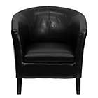 Alternate image 1 for Flash Furniture Barrel Shaped Faux Leather Guest Chair in Black