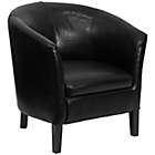 Alternate image 0 for Flash Furniture Barrel Shaped Faux Leather Guest Chair in Black