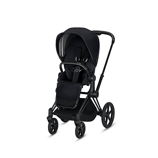 Alternate image 1 for Cybex Platinum e-Priam Stroller with Matte Black Frame and Seat