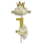 Toby Fairy&trade; Size 12M 2-Piece Flower Crown and Cake Topper Set in Ivory