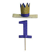 Toby Fairy&trade; Size 12M 2-Piece Birthday Crown and Cake Topper Set in Blue