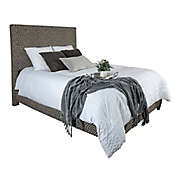 Leffler Home River Queen Upholstered Panel Bed in Black/Tan