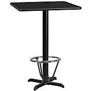 Flash Furniture 30-Inch Square Laminate Table with X-Base in Black