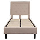 Alternate image 2 for Flash Furniture Roxbury Twin Upholstered Platform Bed in Beige