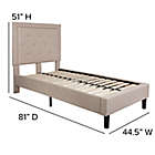 Alternate image 3 for Flash Furniture Roxbury Twin Upholstered Platform Bed in Beige