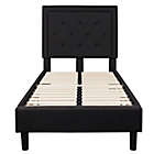 Alternate image 2 for Flash Furniture Roxbury Twin Upholstered Platform Bed in Black