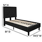 Alternate image 3 for Flash Furniture Roxbury Twin Upholstered Platform Bed in Black