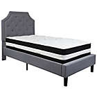 Alternate image 0 for Flash Furniture Brighton Twin Upholstered Platform Bed with Mattress in Light Grey