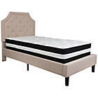 Alternate image 0 for Flash Furniture Brighton Twin Upholstered Platform Bed with Mattress