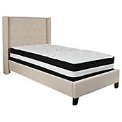 Flash Furniture Riverdale Twin Upholstered Platform Bed with Mattress