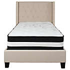 Alternate image 2 for Flash Furniture Riverdale Twin Upholstered Platform Bed with Mattress