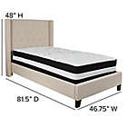 Alternate image 3 for Flash Furniture Riverdale Twin Upholstered Platform Bed with Mattress