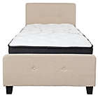 Alternate image 3 for Flash Furniture Tribeca Twin Upholstered Platform Bed with Mattress