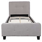Alternate image 2 for Flash Furniture Tribeca Twin Upholstered Platform Bed in Light Grey