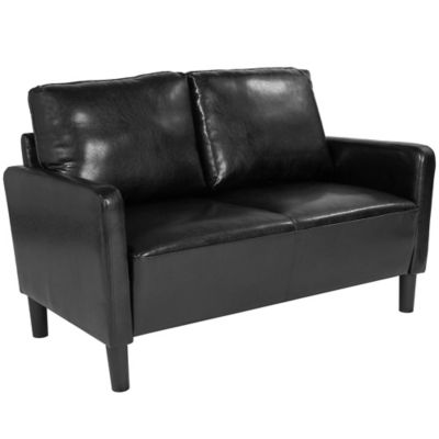 Flash Furniture Washington Park Leather Collection Faux Leather Loveseat