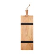 Mud Pie&reg; Two Stripes Long Cheese Board in Black