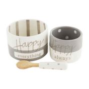 Mud Pie&reg; 3-Piece Happy Color Block Dip Set in Grey