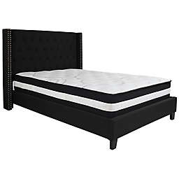 Flash Furniture Riverdale Platform Bed with Mattress in Light Grey